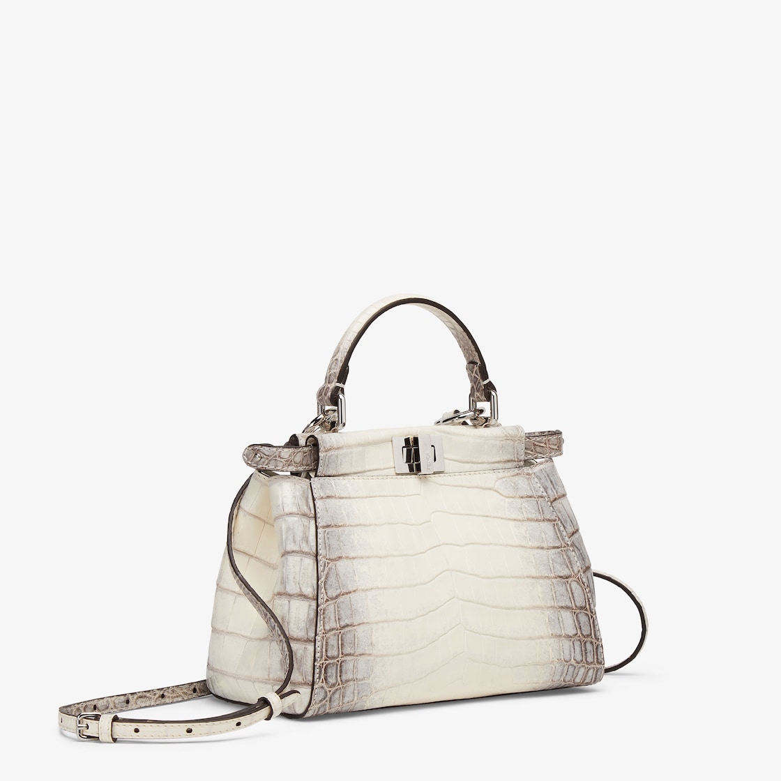 FENDI Peekaboo Mini White crocodile leather bag - Image 2